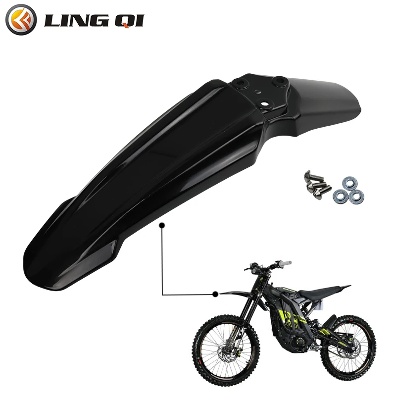 SURRON Front Fender LINGQI RACING Front Fender For Surron Light Bee Modified Upgrade Black With Iron 1377890