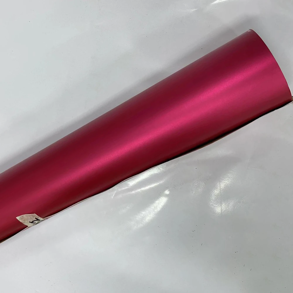 

High quality Vinyl Wrap Roll Super Matt Chrome Pink Rose Red Self Adhesive Film Decal Car Wrapping Foil 45/50cm Width