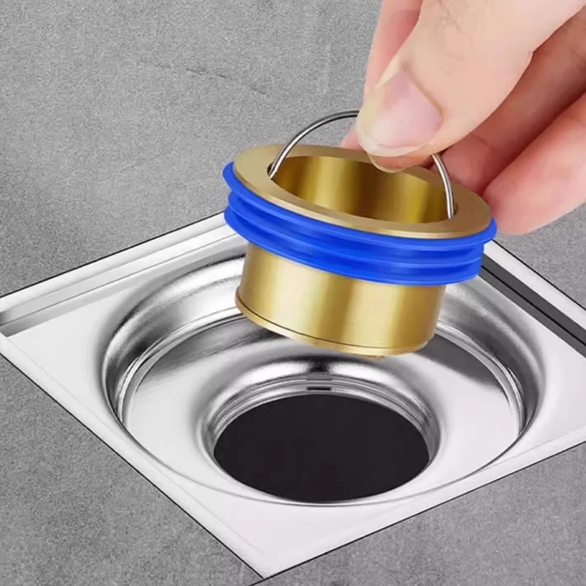 Adjustable Copper Core Drain Cover, Anti Odor Bathroom Kitchen Sink, 32-100mm Fit, Golden