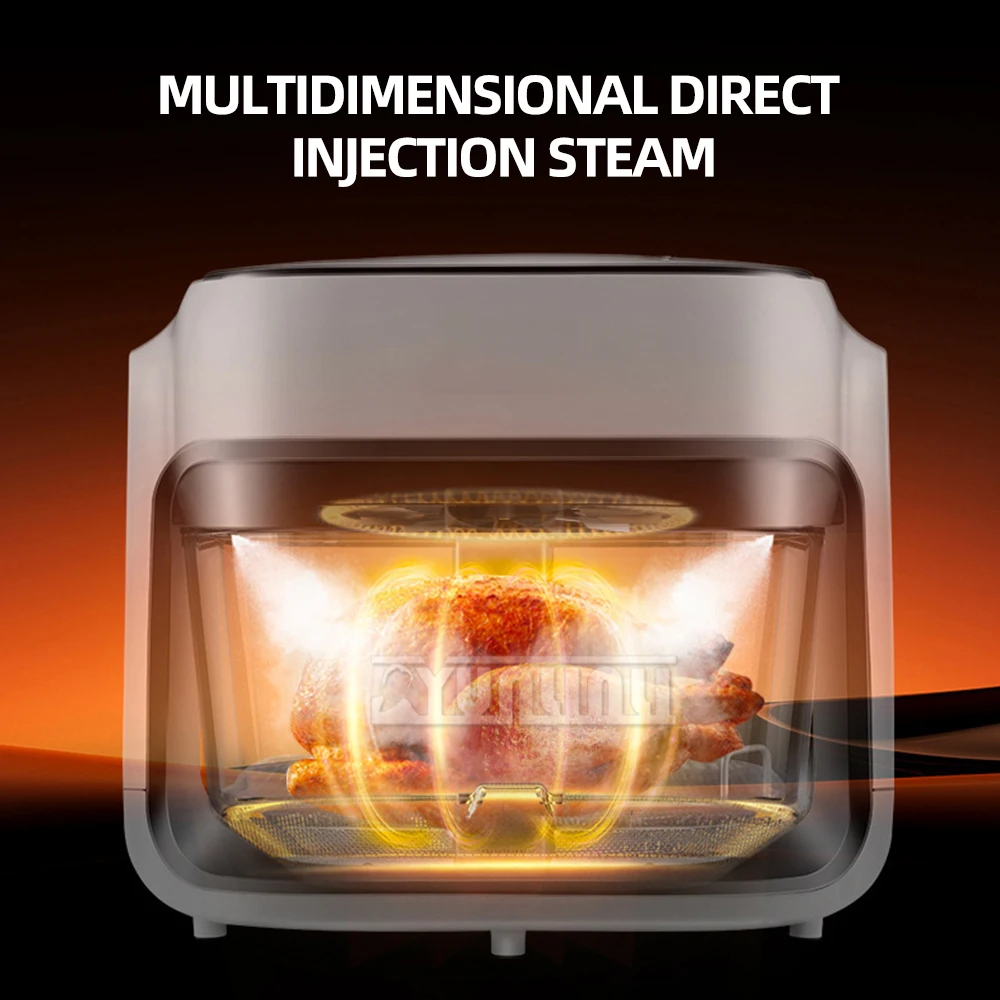 8L Air Oven Household Deep Frying Machine Large Capacity Visual Air Fryer Smart Churrasqueira