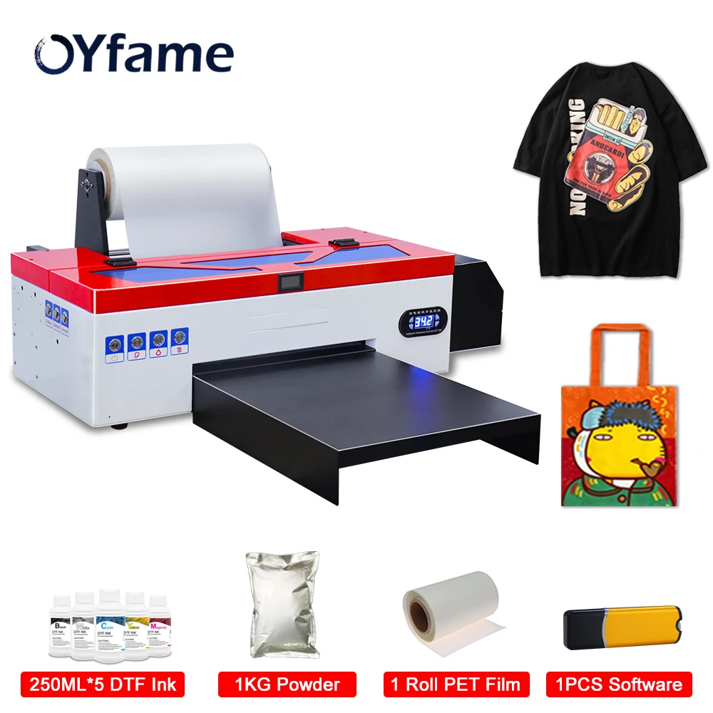 

OYfame A3 DTF Printer L1800 impresora dtf Directly to film dtf printer a3 For Polyester Nylon fabric A3 t shirt printing machine