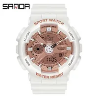 SANDA 292 Women's Electronic Watch Fashion Sports Multi functional Waterproof Luminous Calendar Chronograph Watch Gift for Girls