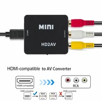 HDMI-Compatible AV Scaler Adapter HD Video Converter Box HDMI-Compatible to RCA AV/CVSB L/R Video 1080P Support NTSC PAL - Image 3