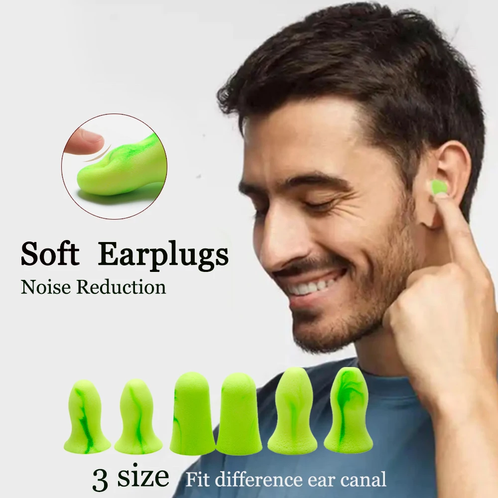 S/M/L Soundproof Sleeping Ear Plugs Earplugs For Sleeping Special Mute Soft Slow Rebound Student Anti-Noise Protection Earplug