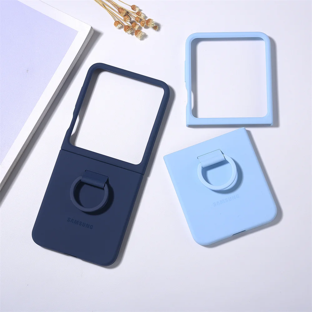 Premium Silicone Case with Holder Ring for Samsung Galaxy Z Flip 6
