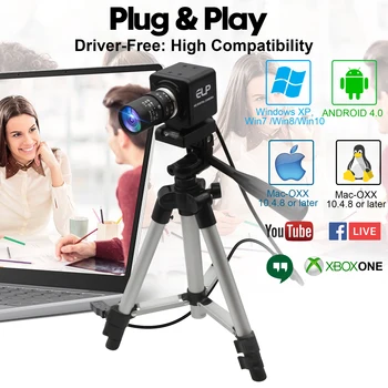 8MP 3264X2448 USB Webcam Visione artificiale IMX179 Varifocale CS Lens Box Sorveglianza USB Telecamera industriale per computer desktop