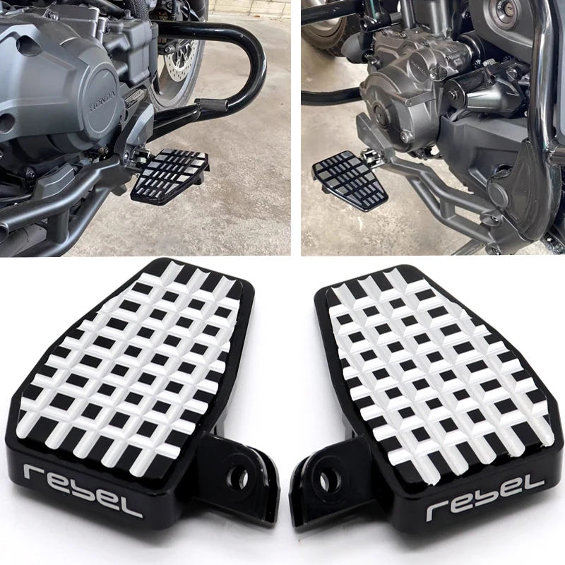 Motorcycle Billet Wide Foot Pegs Pedals Footrest Enlarge Footpeg For