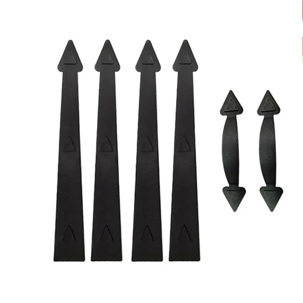 1set Magnetic Garage Door Hardware garage door hardware Garden Shed Barn Faux 4 Hinge & 2 Handle Kit Carriage Couch House Curb Appeal Home Decorative
