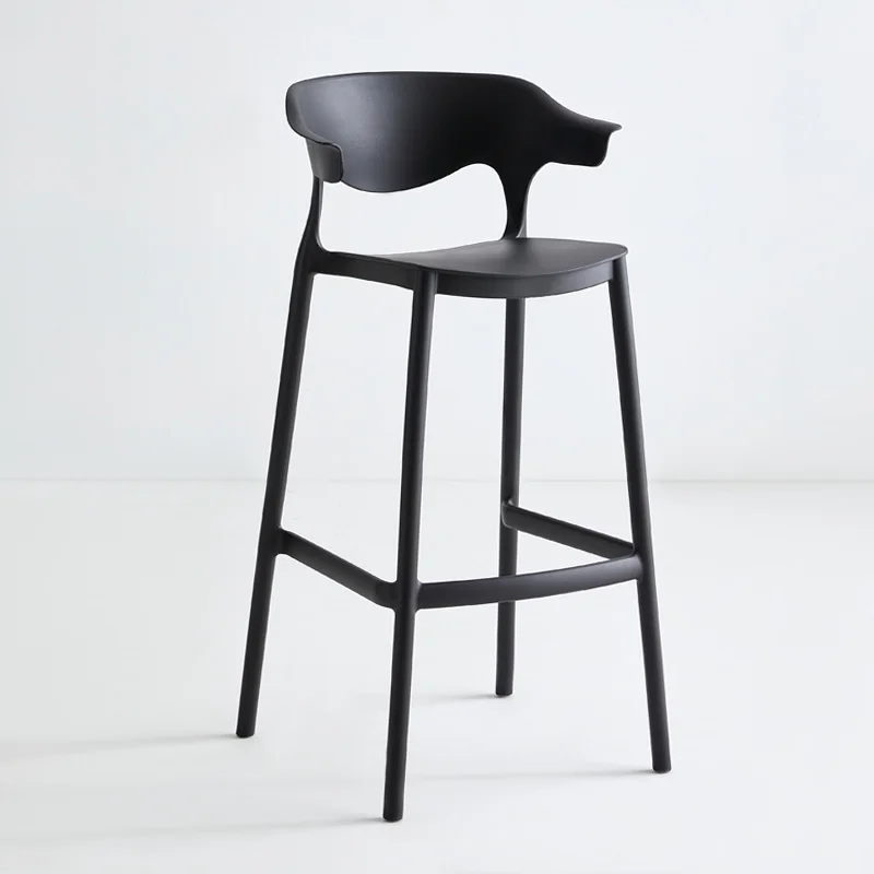 

Plastic Lounge Bar Chairs Modern Nordic Counter Library Barber Bar Stools Black Waiting Cadeira Ergonomica Furniture Counter