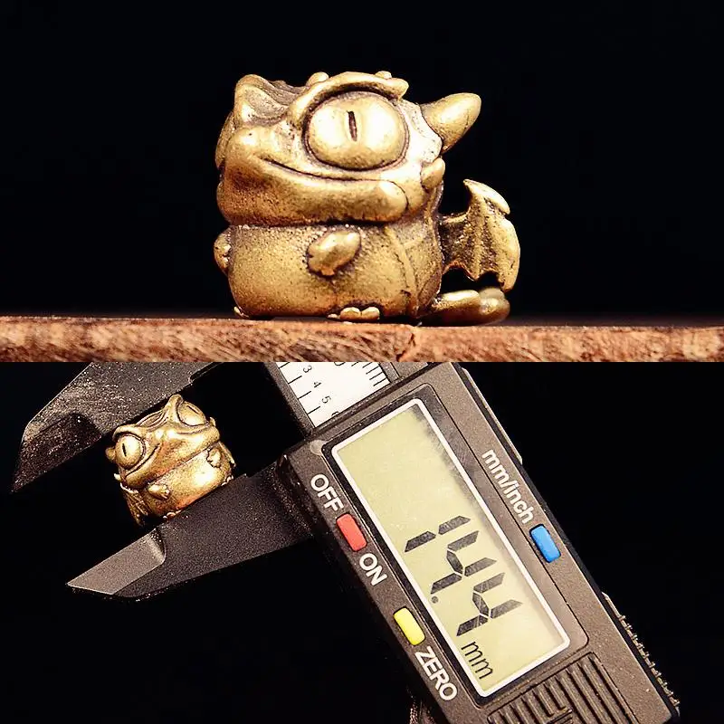 【OD】귀여운 도마뱀 황동 나이프 펜던트 비즈 EDC 아웃도어 파라코드 참 DIY 가방 끈 장식 액세서리