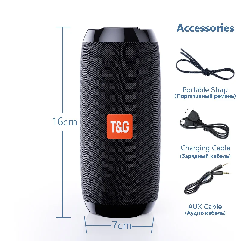 US $17.00 Portable Bluetooth Speaker Wireless Waterproof Bass Column Car Outdoor Card Soundbox Stereo Home Subwoofer HIFI Audio FM Radio