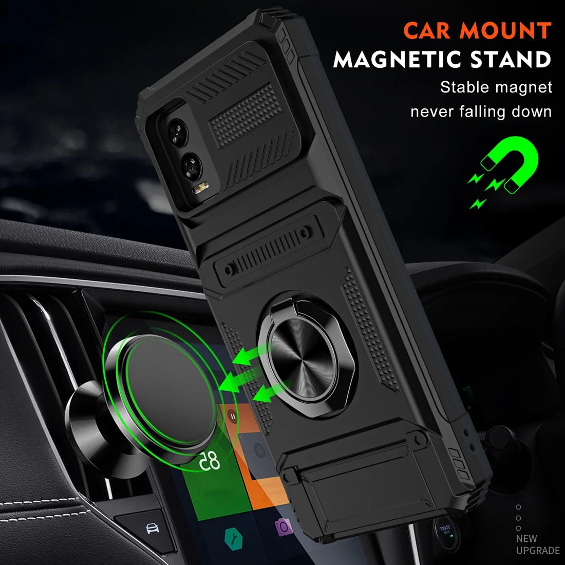 Durable Shockproof Wallet Phone Case with Kickstand and Card Holder - Fits TCL 5G Phones