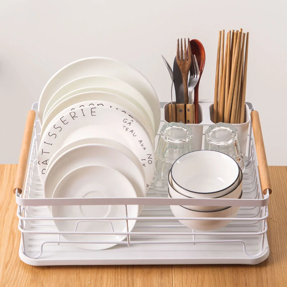 White Iron Dish Drainer dish draining rack Kitchen countertop storage rack: 3 - 5 Days Free Delivery Only UK