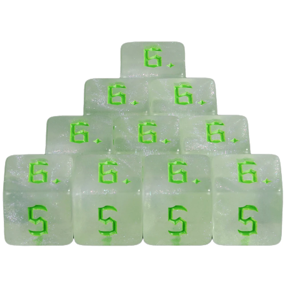D6 Dice Set 10PCS for DND 6 Sided Dice Multi-sided Games Dices Desktop Polyhedral Set for Role Playing Game
