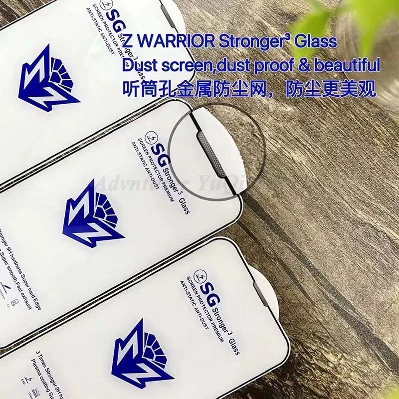 Wholesale Retailer ESD Glass For iPhone 15 14 13 11 Pro Max Plus Screen Protector WARRIOR 12 Full Glue Tempered X XR XS 7 8