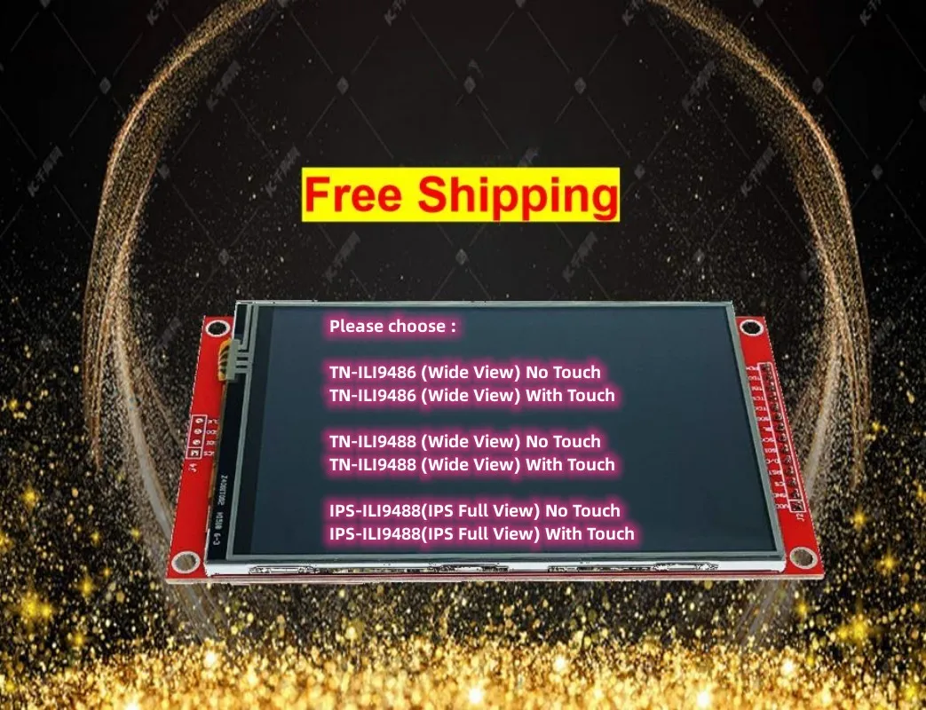 IPS 3.5 inch ILI9488 ILI9486 tft lcd pcb board free shipping Electronic ...