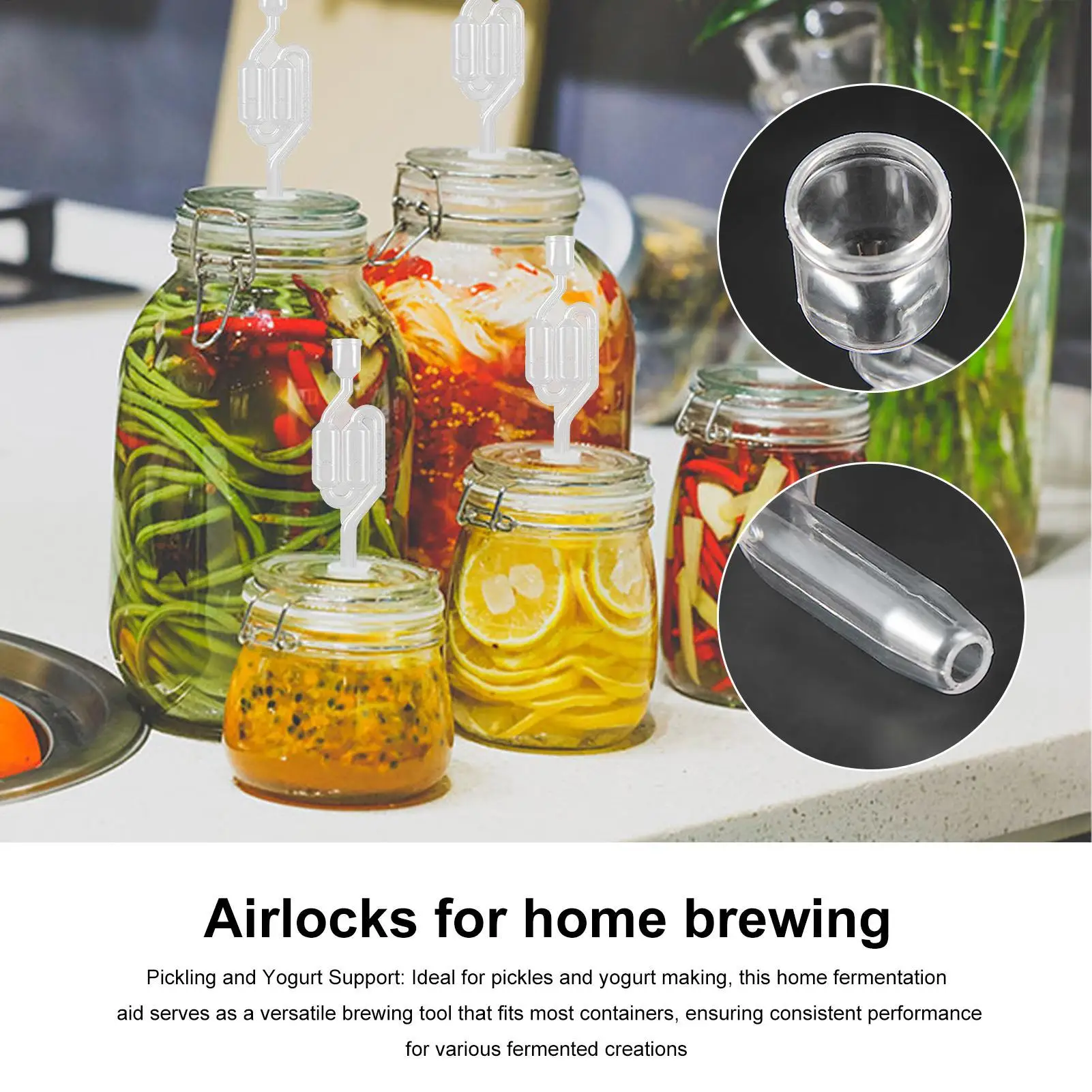 Transparent Home Brewing Airlock S-type One-way Exhaust Valve Check Valve Water Seal Fermentation Valve Airtight Equipment