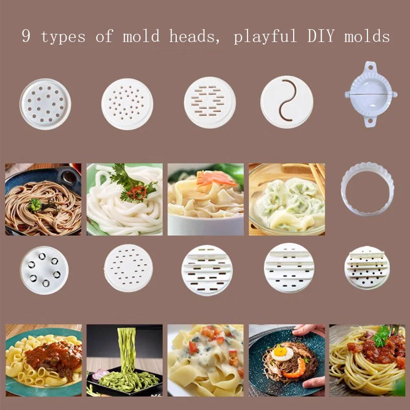 Household Pasta Machine Fresh Pasta Machine Fully-Automatic Noodle Making Electric Noodle Cutter Dough