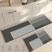 Absorbent Kitchen Floor Mat Anti-Slip Carpet Rug Simple Bathroom Entrance  Mat Home Decor Living Room Long Area Rug Antifatigue