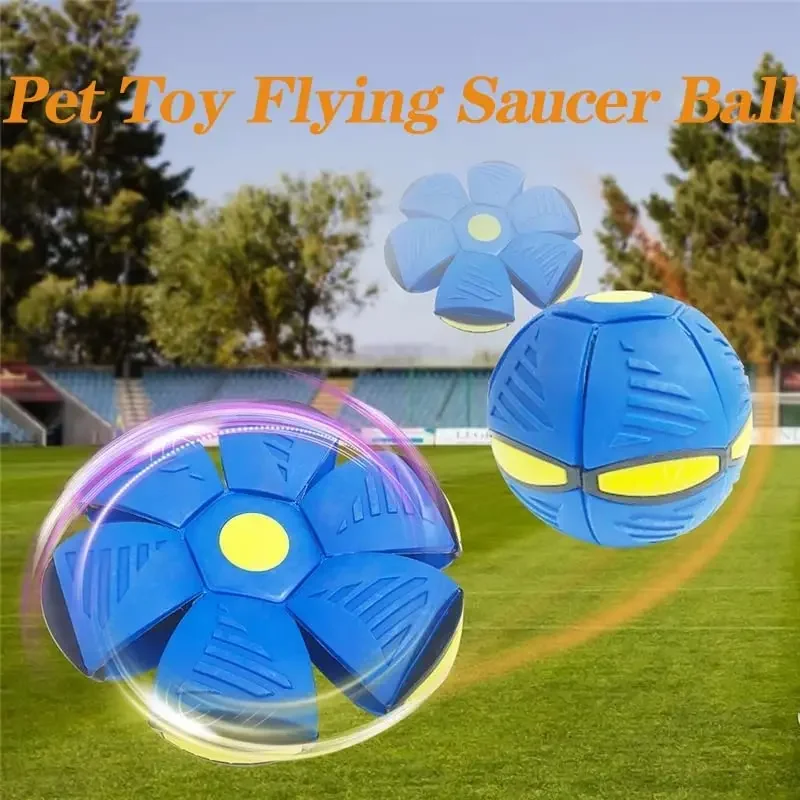 Dog Toys Flying Saucer Ball Pet Deformation UFO Toy Outdoor Sports Dog Training Equipment Dog\'s Play Flying DISC