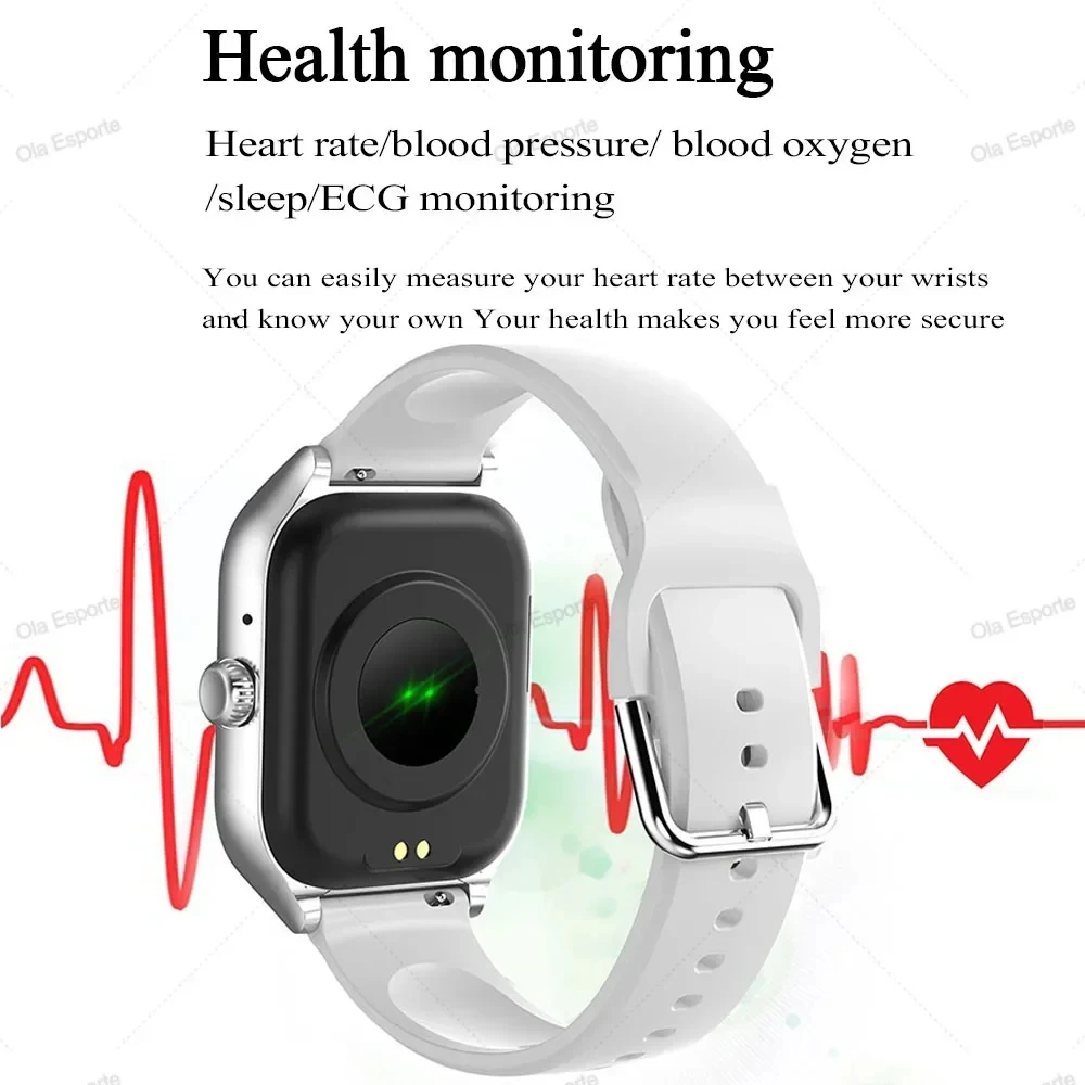 New Smartwatch For Men Android IOS 2.01" Screen Bluetooth Call Blood Oxygen Pressure Health Monitoring Smart Watch Women Gifts