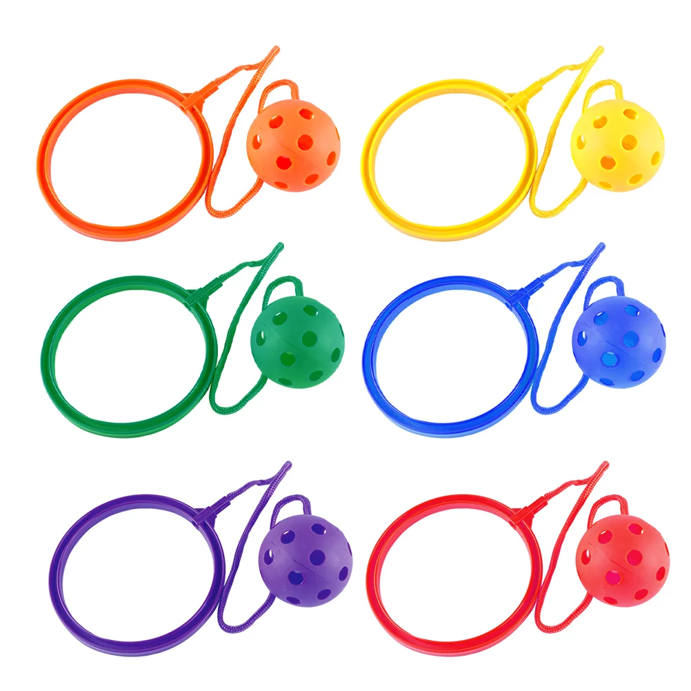

6pcs Skip Ball Game Jump Leg Fitness Ball Toy Skip Ball Ankle Toy For Children