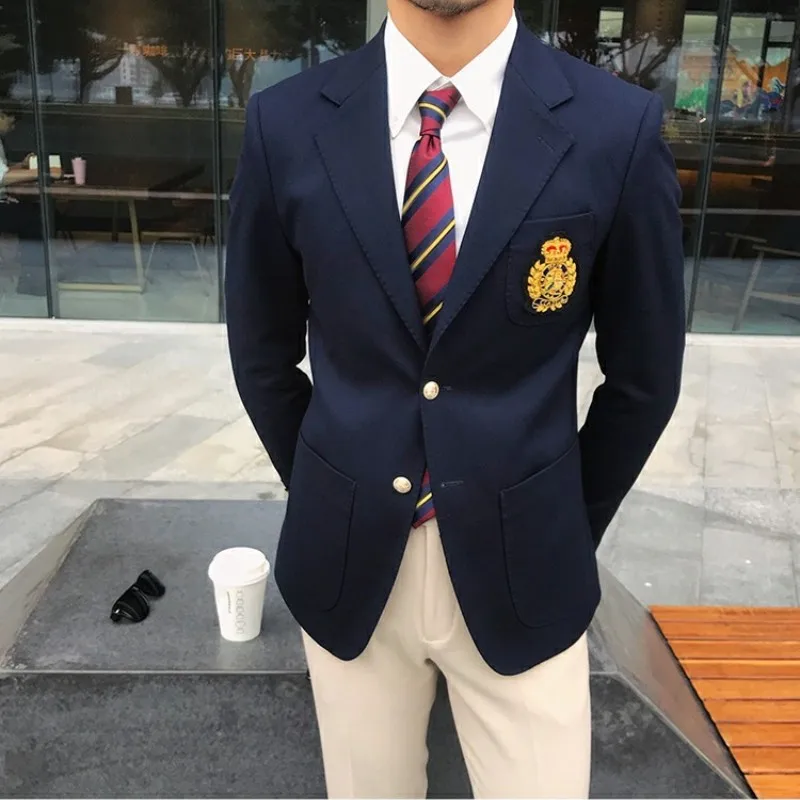 Men Suits Jackets Men's Suit Single Breasted Notch Lapel Jacket Business Casual Blazer Coat Fashionable Slim Fitting Tuxedo