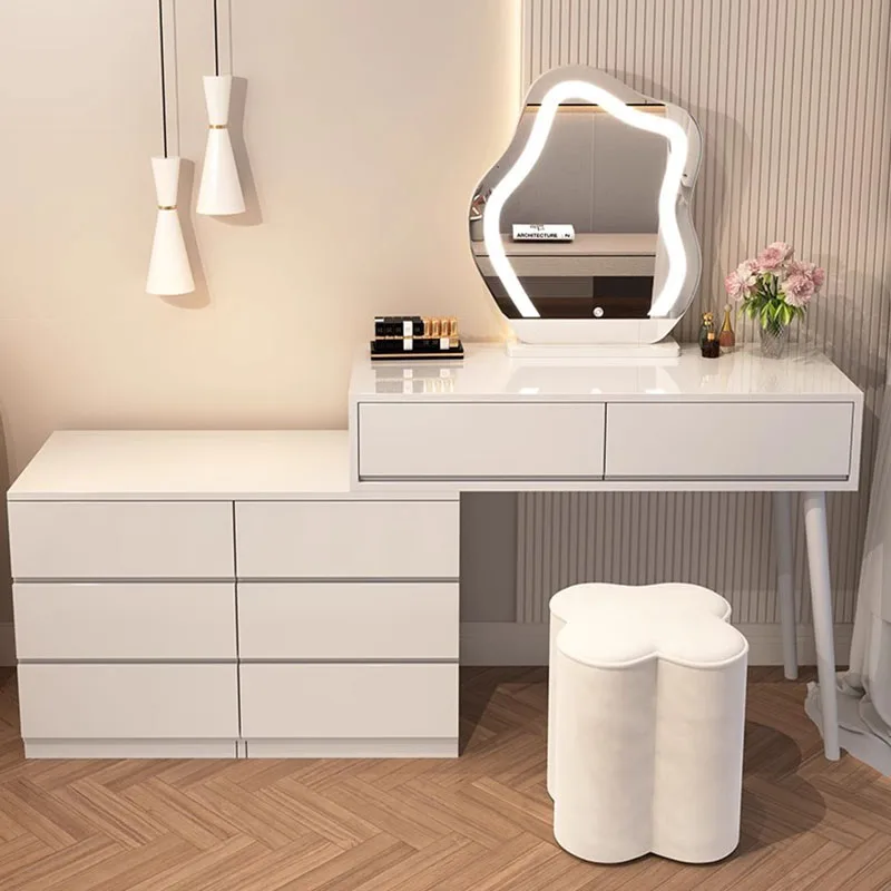 Armadietti A Specchio Toletta Cassetti Bianchi Trucco Vanity Desk Salon Storage Mobile Meubles De Chambre Mobili Per Camera Da Letto