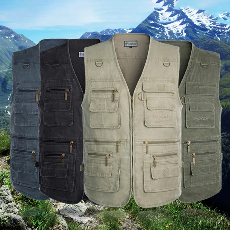 Veste de pêche multi-poches respirante pour le printemps et l'automne, outil multifonction outdoor