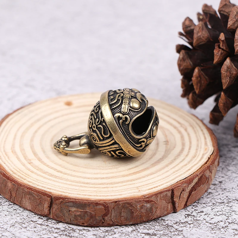 Lucky Brass Handicraft  Die Casting Drop Bell  Key Car Button Wind Bell Bronze Bell  Creative Gift Fengshui Home Pendant Decor