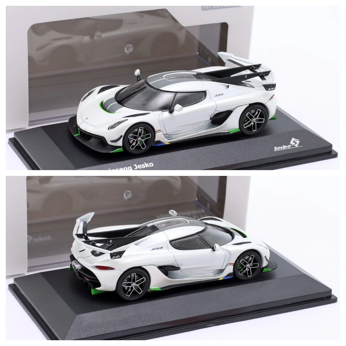 

JESKO 5.0 V8 (1599HP) 2021 Pearl White - 1/43 - SOLIDO Diecast scale Model Gift Model Car Collection Limited Edition Hobby Toys