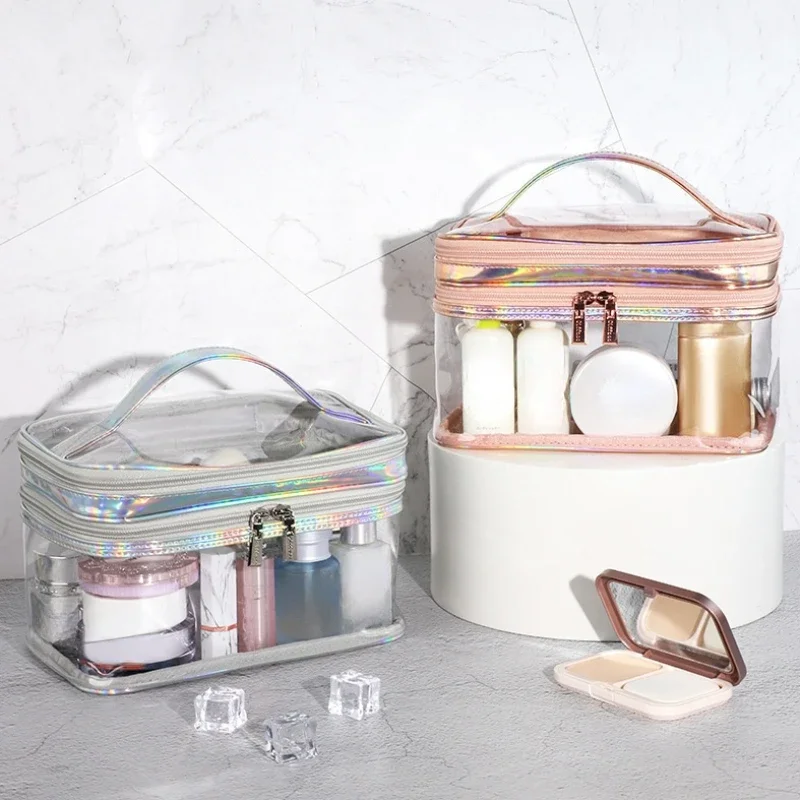 

Girl Transparent Makeup Bag Women Cosmetic Bag Travel Toiletries Organizer Waterproof Female Storage Make Up Cases Handbags