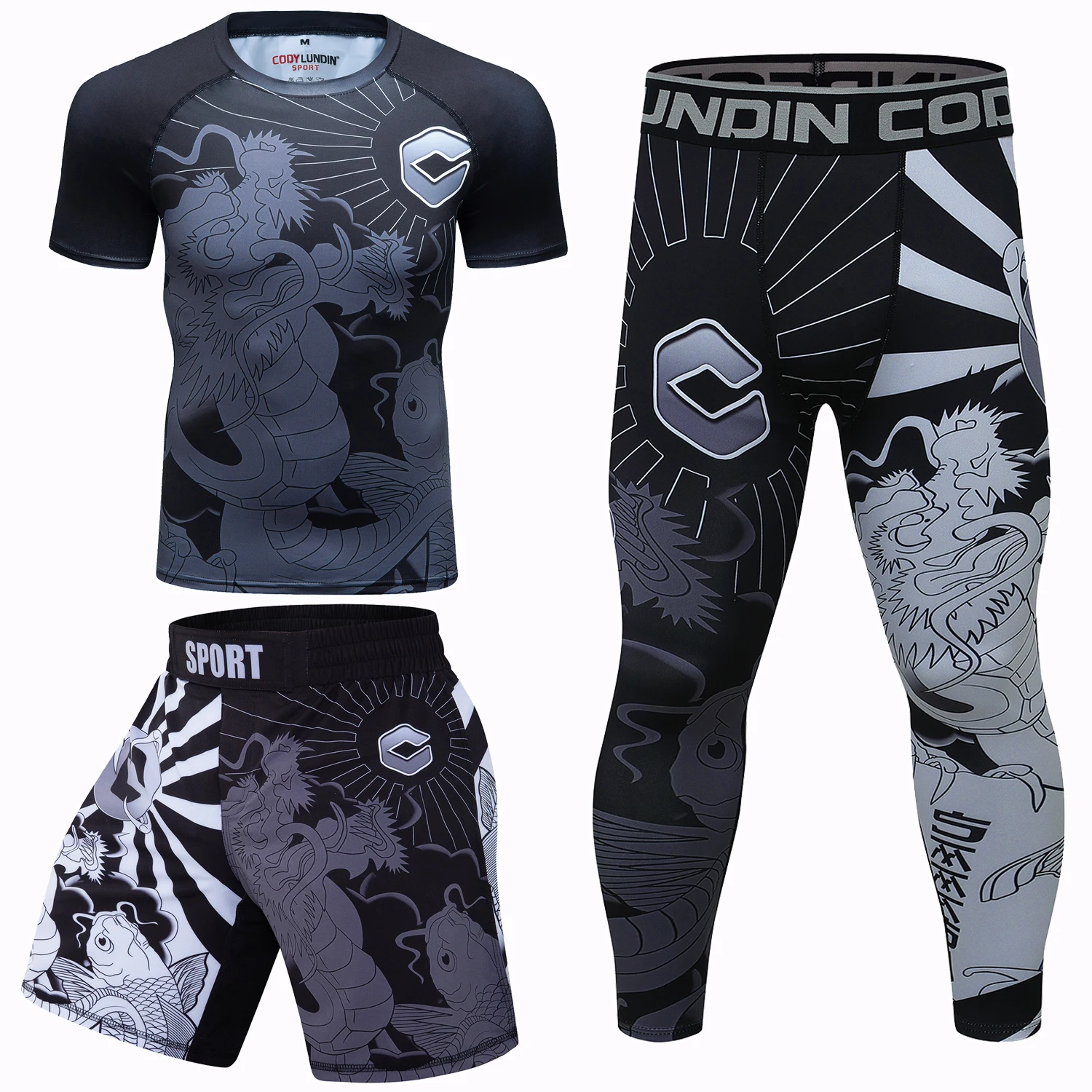 MMA Tshirt+Pants Boxing Muay Thai Shorts Rashguard kickboxing Sets Fitness Sport Jersey Jiu Jitsu Bjj No Gi Sportsuits