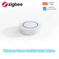 Tuya ZigBee Wireless Push Button Smart Scene Switch Controller Automation Scenario Linkage with Tuya devices Need Zigbee Gateway