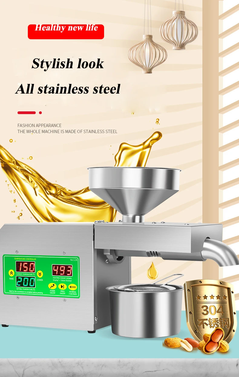 Commercial Automatic Stainless Steel Oil Press Machine Industrial Coconut SeedsPressing Machine