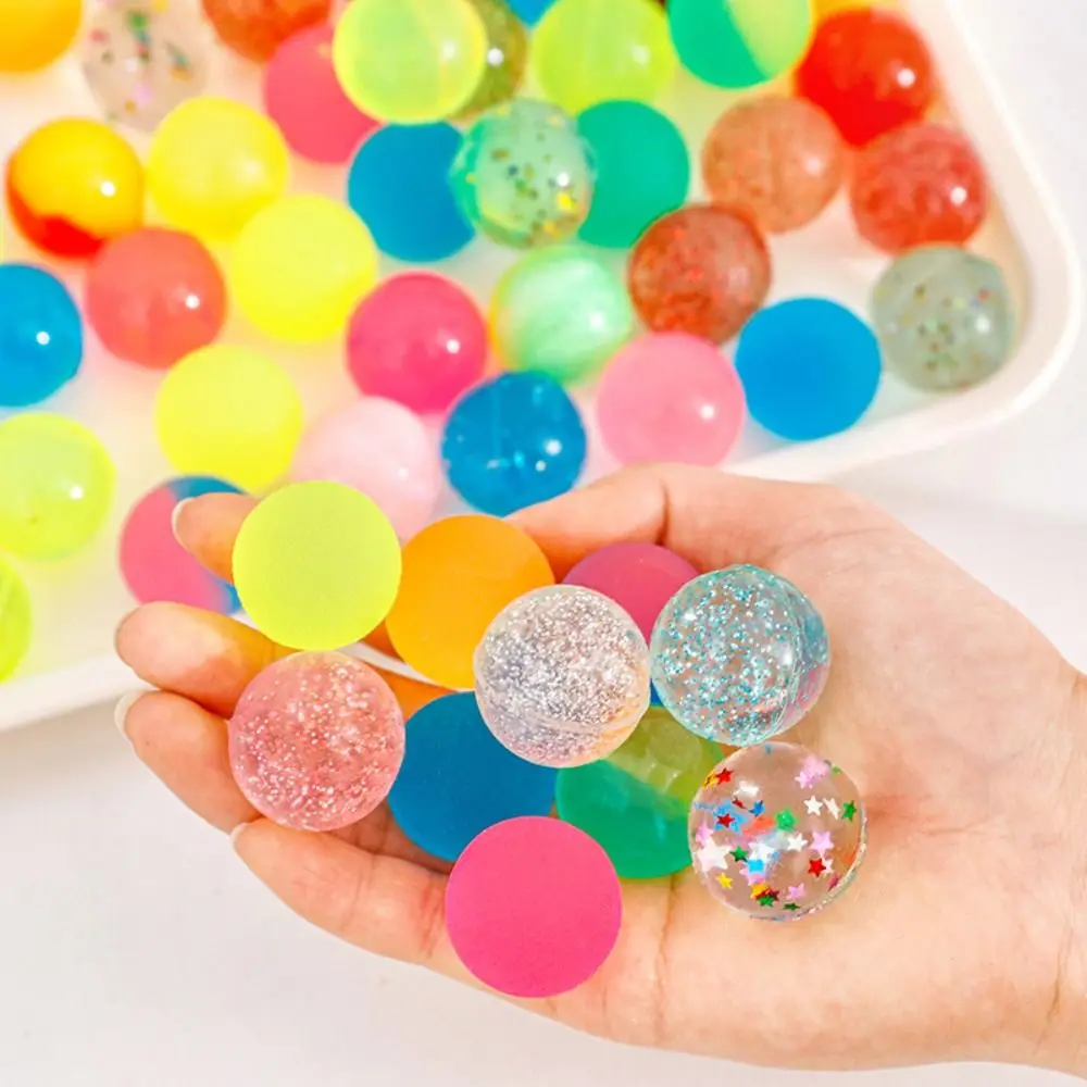 

Colorful Bouncy Ball Shiny Rubber Ball Sequin Jumping Ball High Bounce Toy Balls Gradient Color Bouncing Decorative Ball