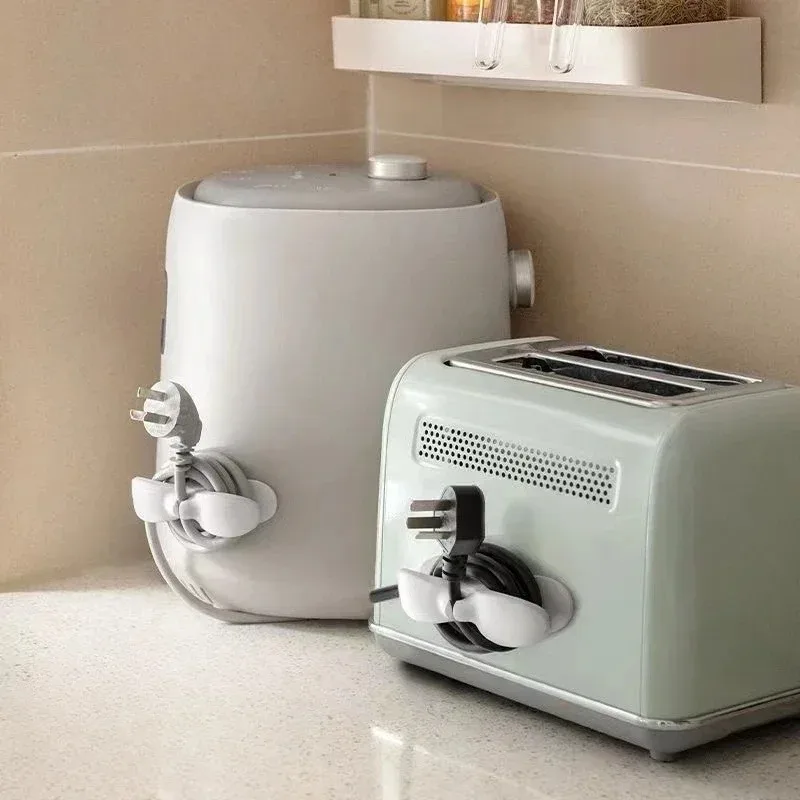 1/3PCS Home Appliance Cable Organizer Electric Cooker Toaster Microwave Oven Wire Winding Fixator Anti-tangle Power Cord Storage