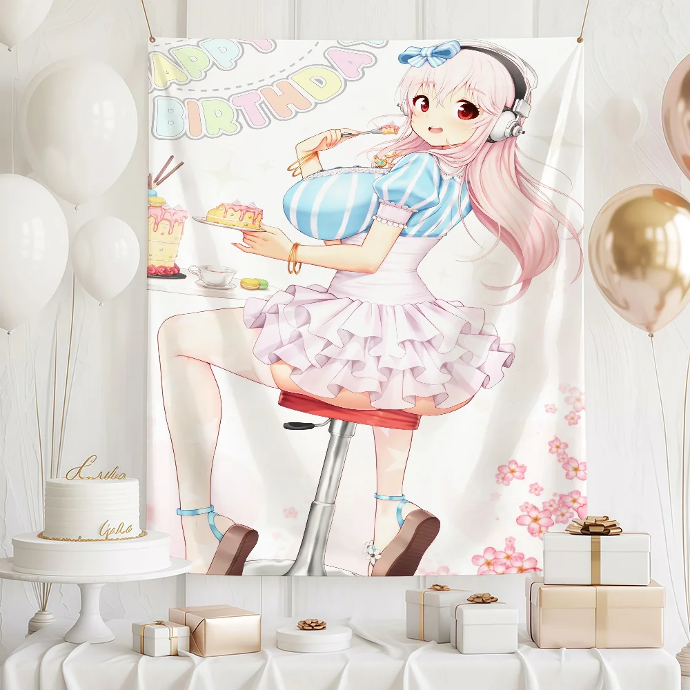 Vibrant Super Sonico Picnic & Party Flag for Home and Outdoor Decoration