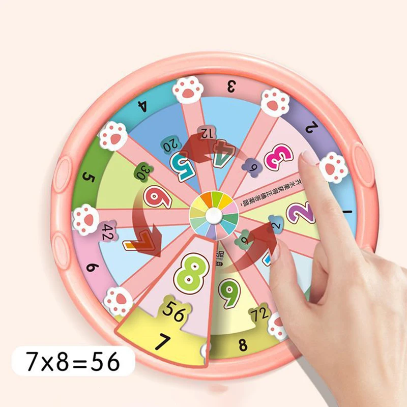Children Math Multiplication Table Montessori Parish Toy Multiplication Turntable Teach Tool Arithmetic Practice Educational Toy educational toys math toys teaching aids toys