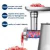 3200W Electric Meat Grinders Stainless Steel Grinder Sausage Stuffer Powerful Electric Meat Mincer Home Kitchen Food Processor 6