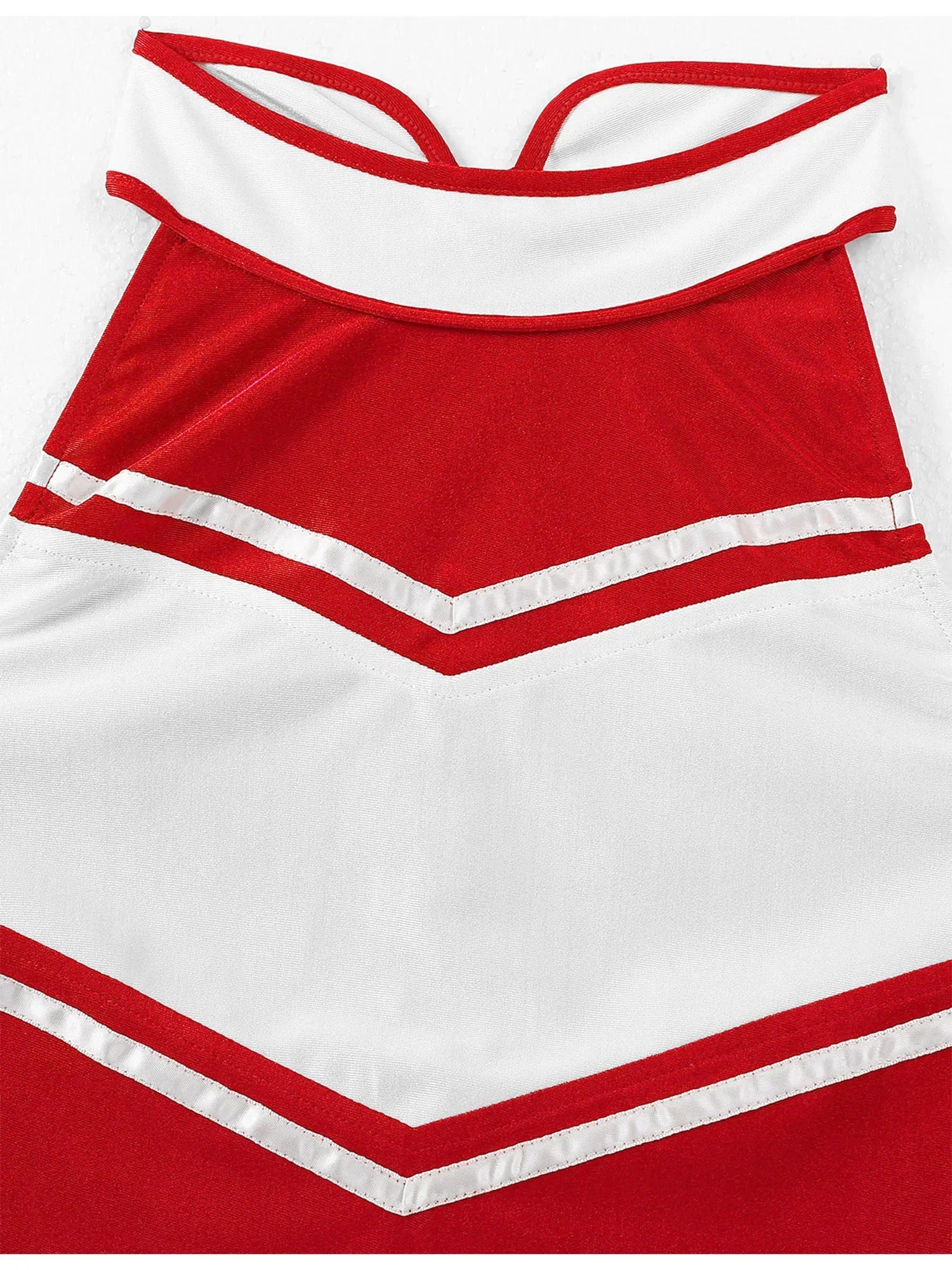 Costume di carnevale 2 pezzi Donna Adulti Cheerleader Uniforme Cosplay Outfit Crop Top con minigonna Halloween Fancy Dress Up Party - immagine 5