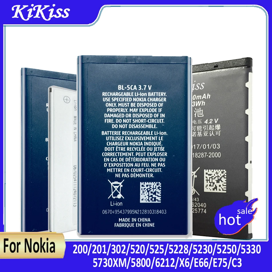 Bl-4U Bl-4J Bl-5J Batteria Per Nokia C6 620 C5-03 5250 5330 E75 5530 5730Xm 6212 E66 5800 5230 5228 C3 520 525 X6 200 201 302