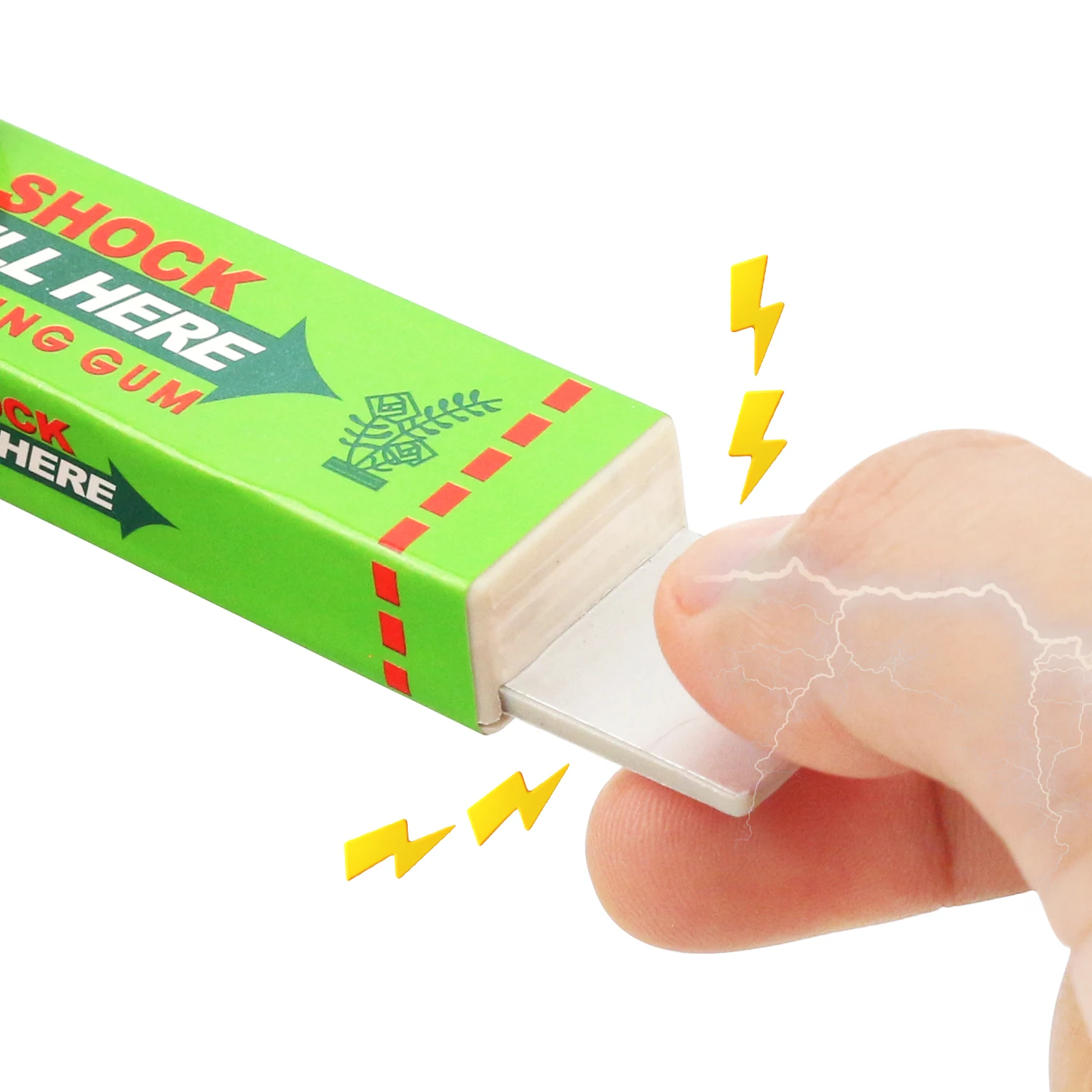 Trick electric chewing gum charged chewing gum pranks on friends interactive entertainment fun and excitement prank toys joke toys simulation chewing gum toy