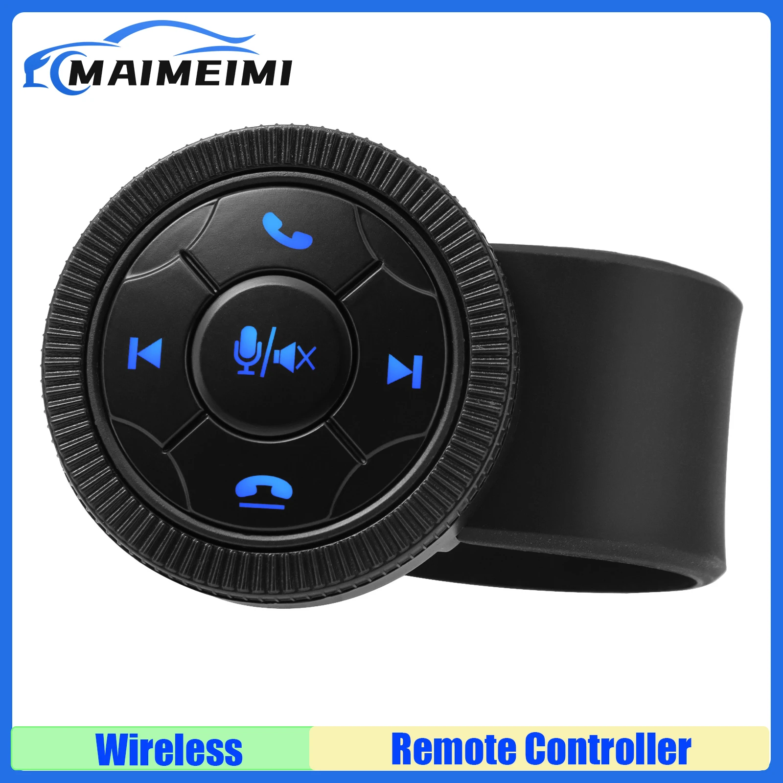 Wireless Remote Control 5 Key Button For Motorcycle/Bike Handlebar Media Controller Car Steering Wheel