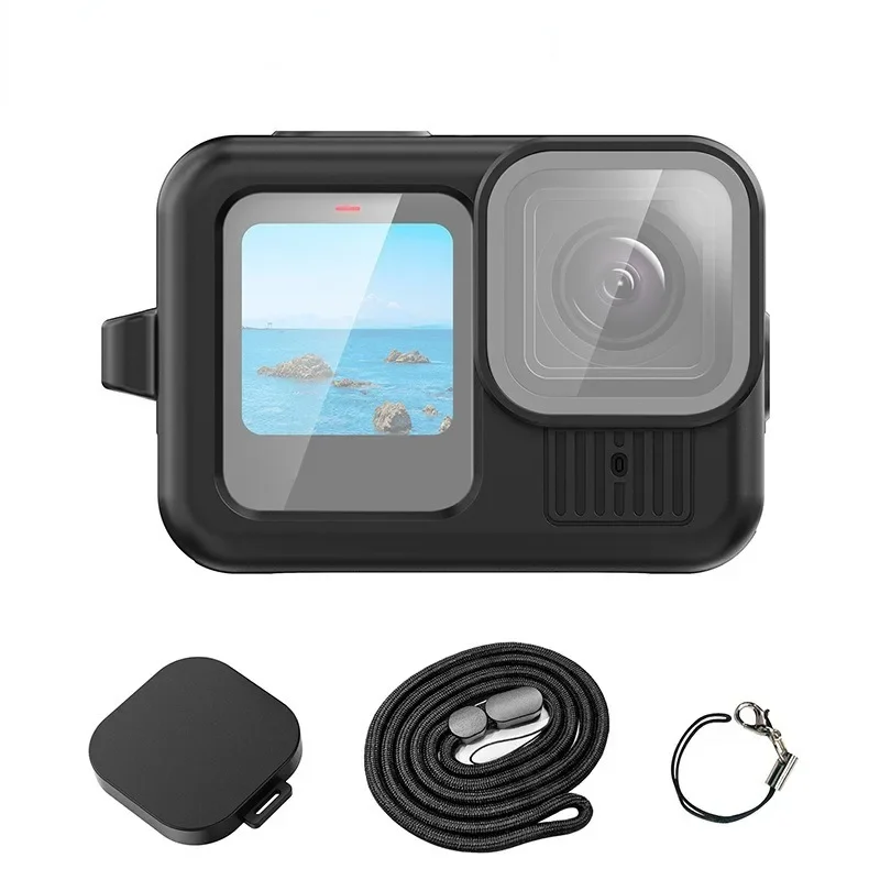 Description Picture 2 of itemSilicone Protective Case For GoPro HERO13 Black Cover & Wrist Strap & Lens Cover Camera Accessories