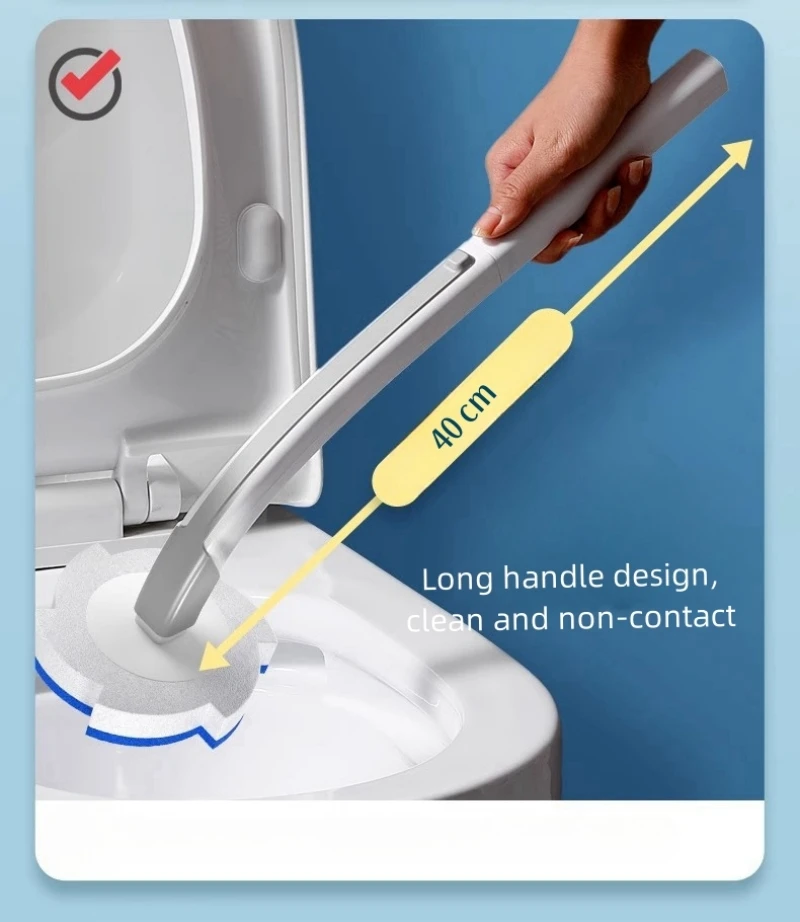 Description Picture 4 of itemDisposable Toilet Brush Set Toilet Bowl Cleaning Kit Cleaners with Refills Floorstand Cleaning Tool for Bathroom Wc Accessories