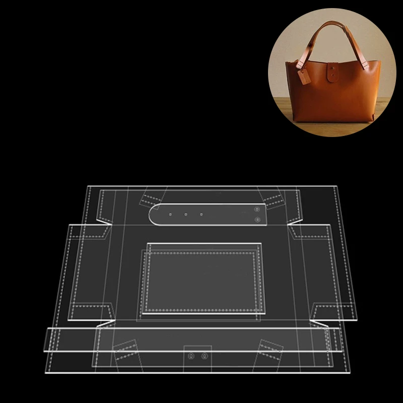 Handmade Leather Handbag Templates 5PCS for DIY