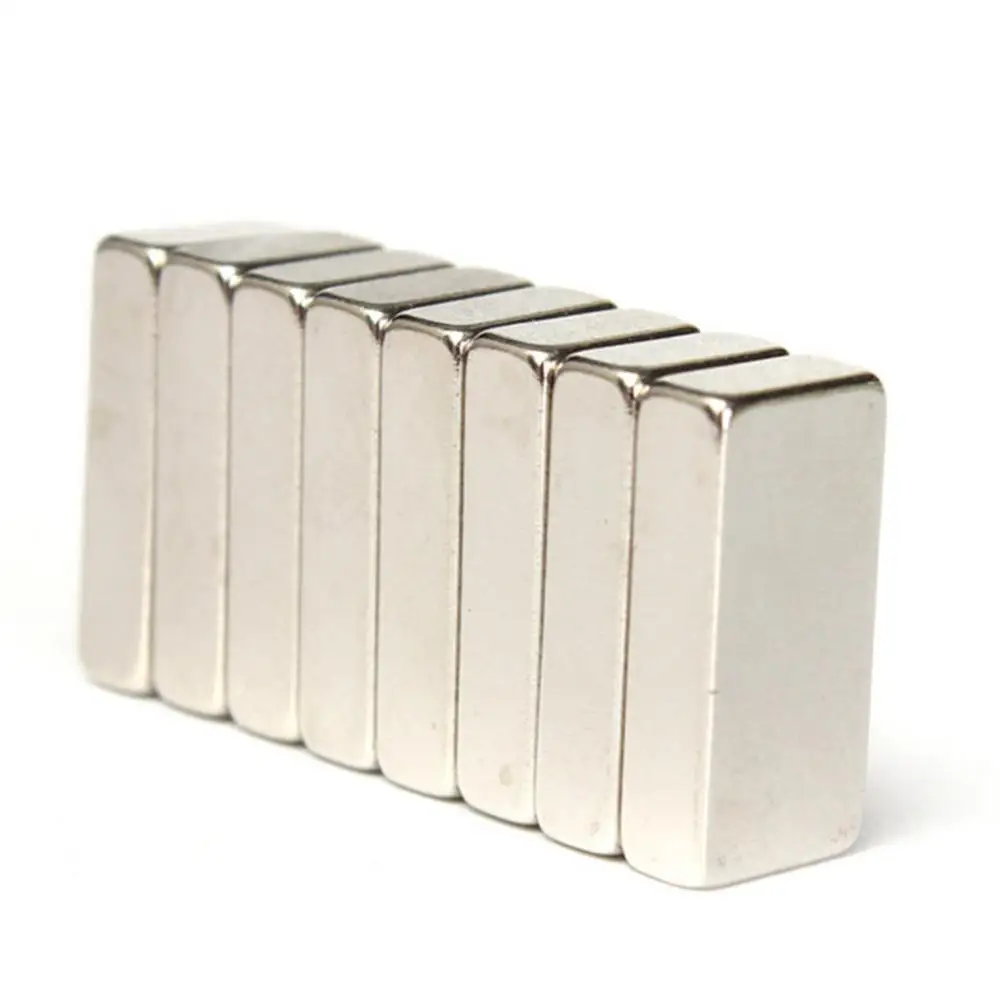 8Pcs Magnetic Materials Permanent 20x10x5mm N52 Cuboid Rare Earth Neodymium Fridge Magnets Super Strong Block