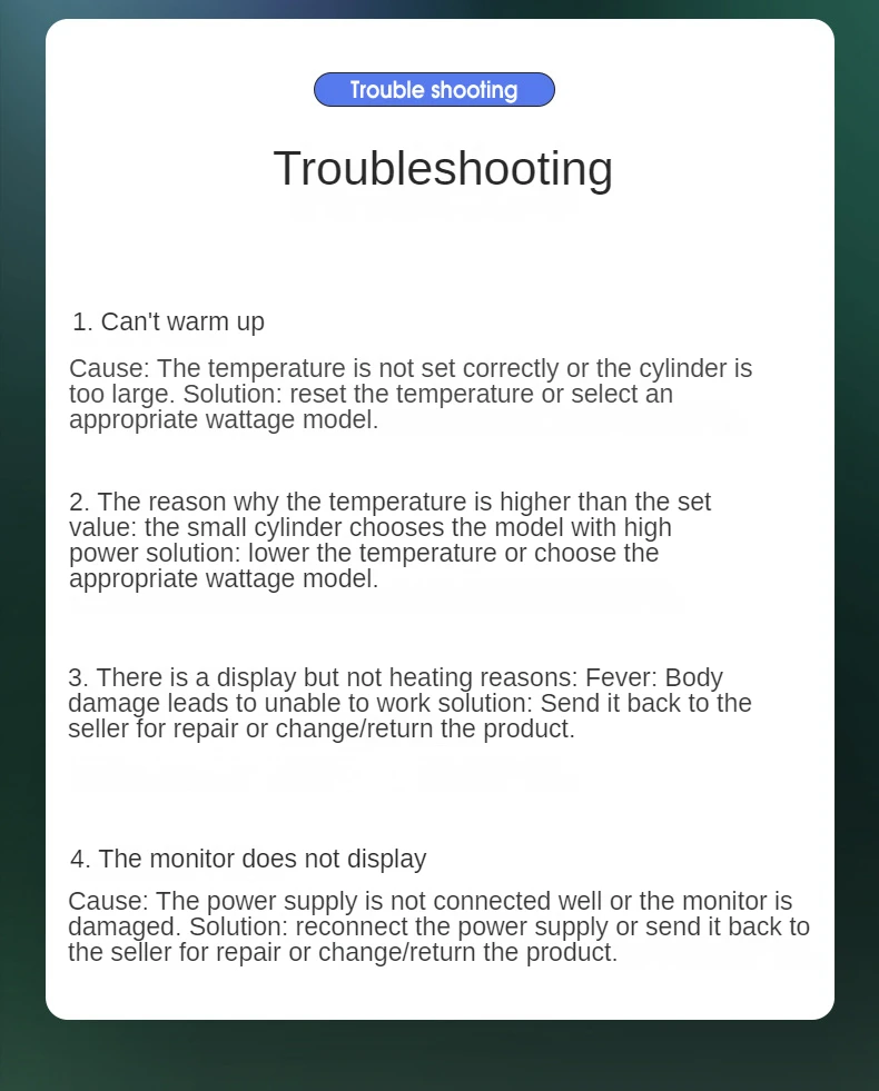 Aquarium Heizung 1200 W Aquarium Tauchen Smart LED Temperatur Display Einstellbare Wasser Heizstab Temperatur Control – Detail 14