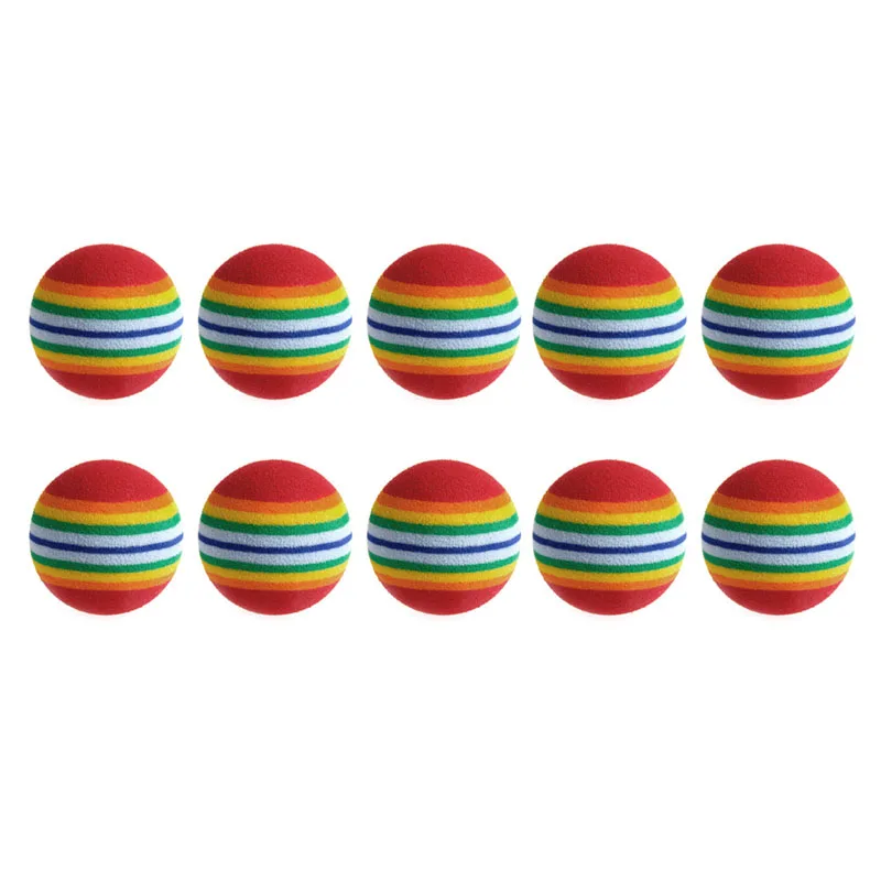 EVA – boules arc-en-ciel 10 pièces, jeu interactif amusant à mâcher, hochet, jouet à gratter, fournitures pour chiens de compagnie